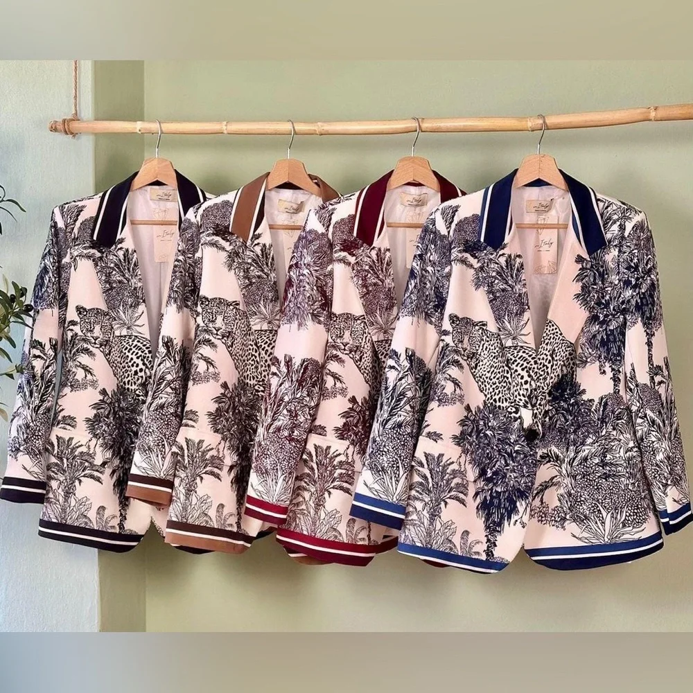 Animal Print Italian Blazer - Picture 2 of 5